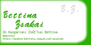 bettina zsakai business card